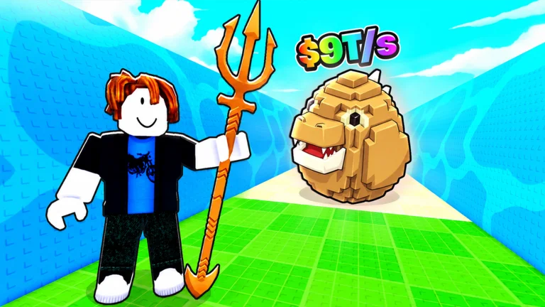 Official game artwork featuring a Staff and Egg between blue sea walls